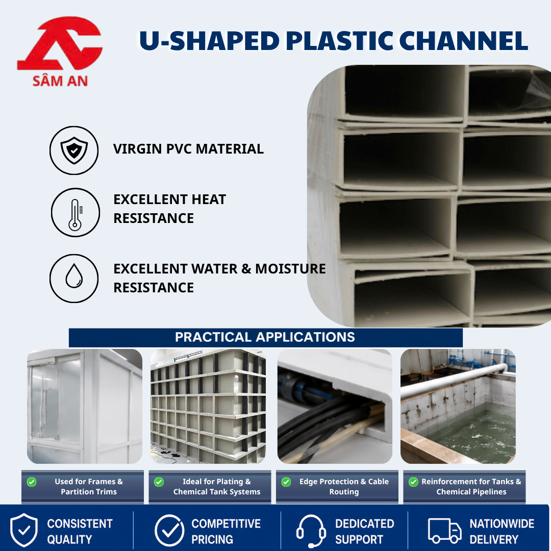 U Shaped Plastic Channel